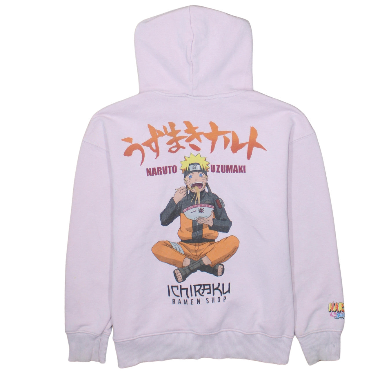 Zara Boys Pink Naruto Ichiraku Ramen Shop Pullover Hoodie 11-12 Years