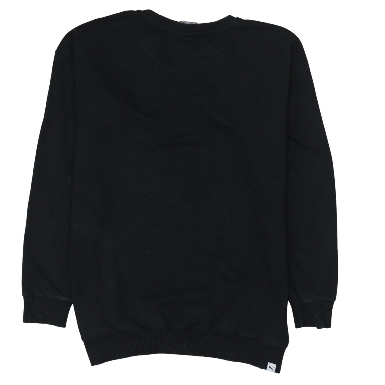 Puma Womens Black Size 12 Crew Neck Pullover Sweatshirt
