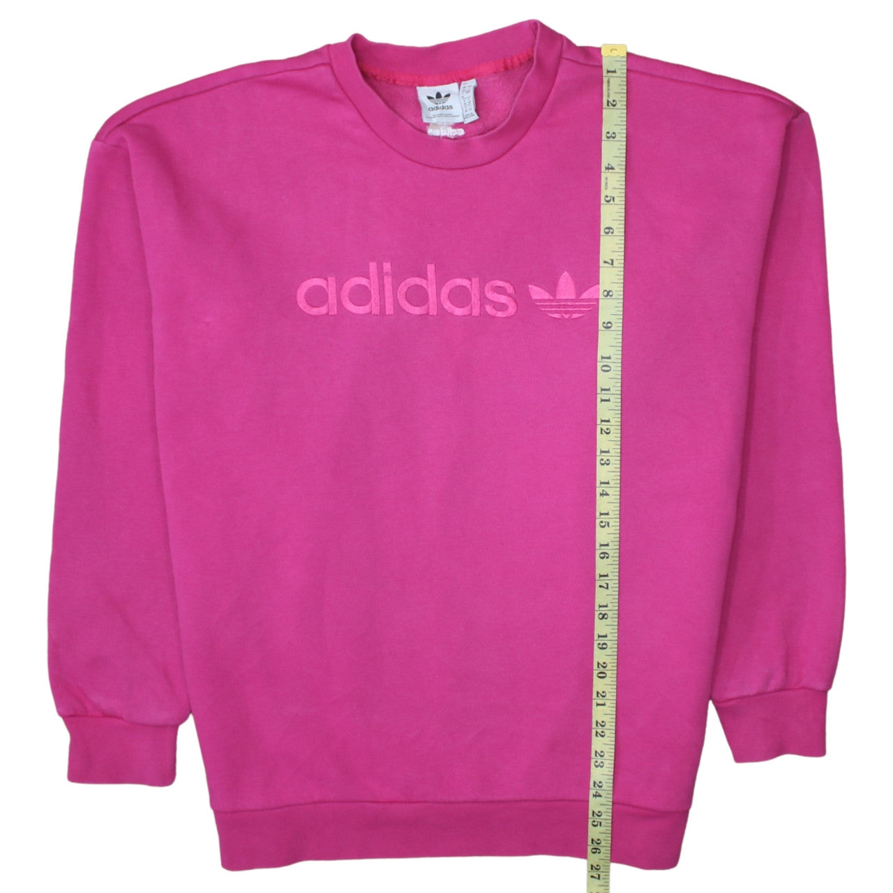 Adidas Women Pink Crew Neck Pullover Sweatshirt Size 12 Logo Casual