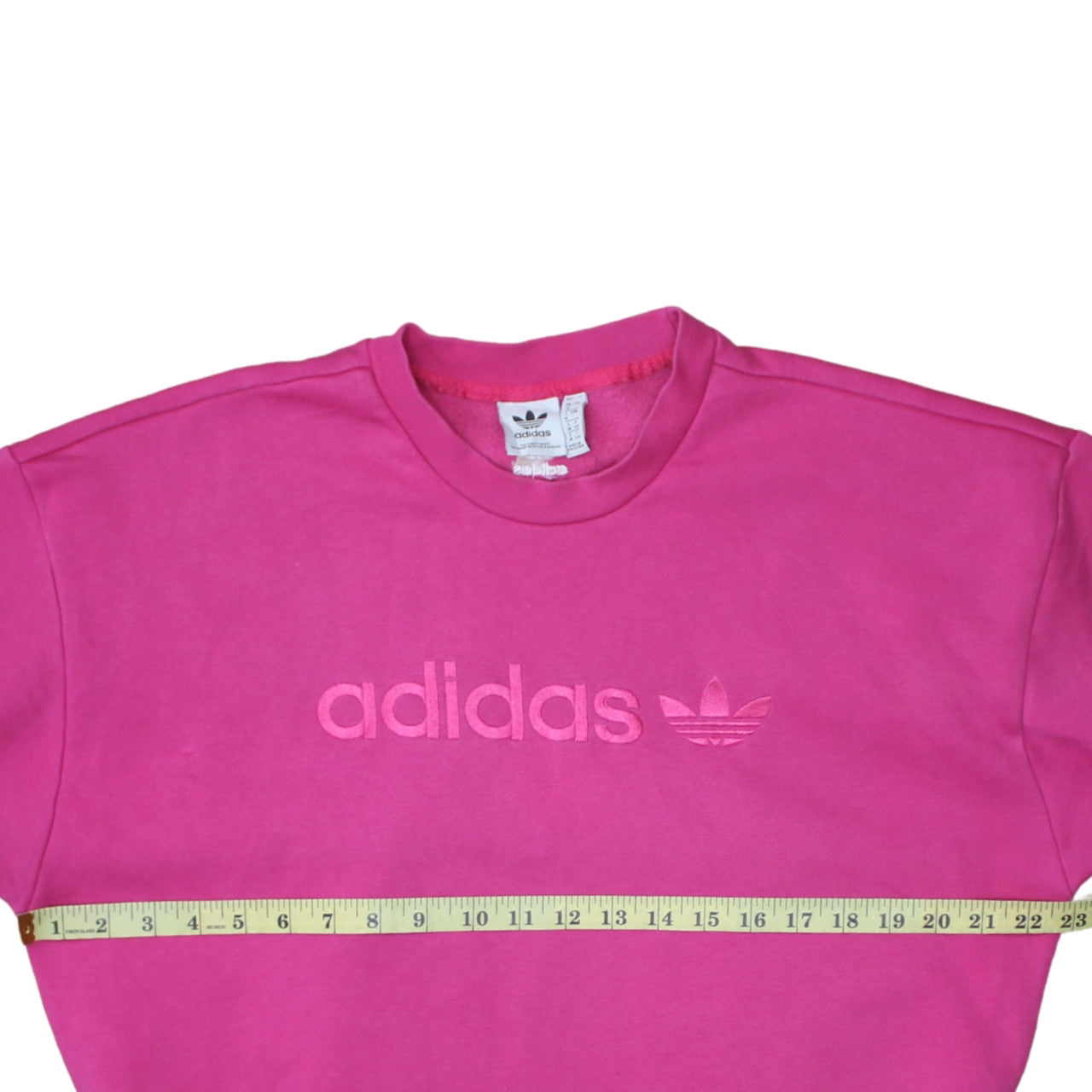 Adidas Women Pink Crew Neck Pullover Sweatshirt Size 12 Logo Casual