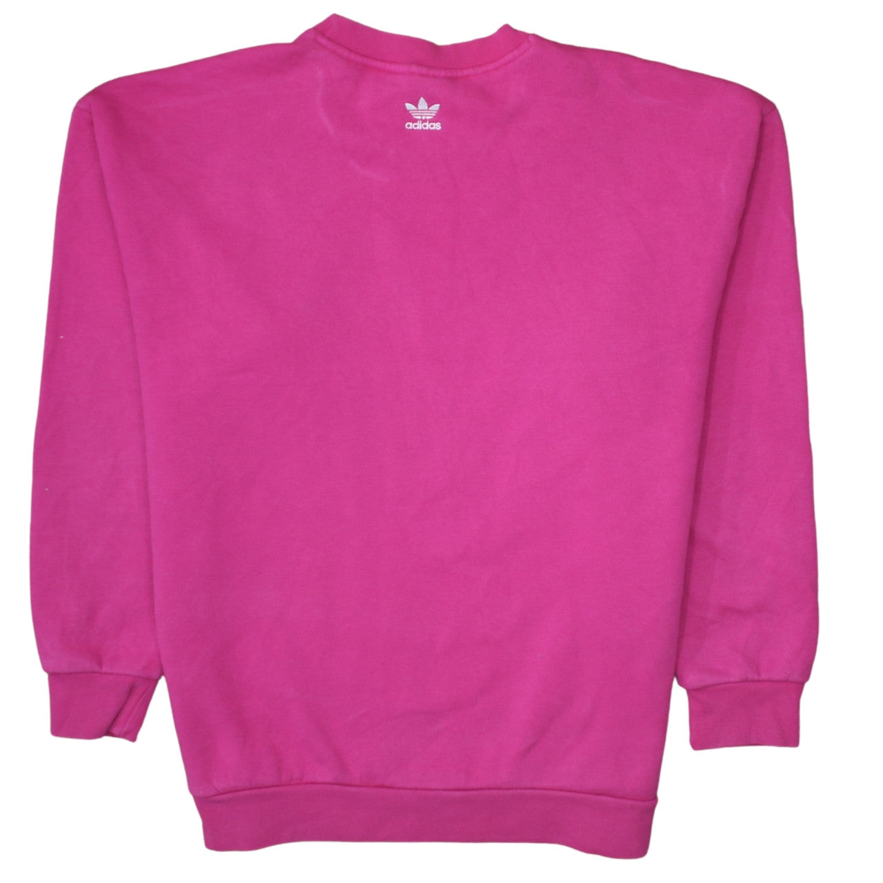 Adidas Women Pink Crew Neck Pullover Sweatshirt Size 12 Logo Casual