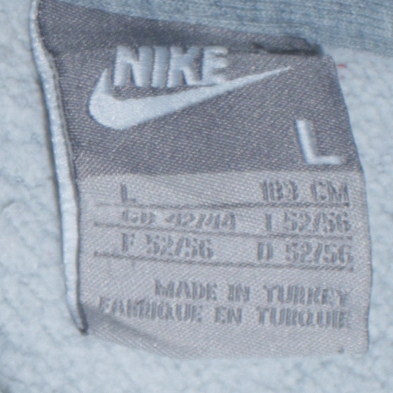Nike Men's Grey Full Zip Hoodie L Sportswear Sweatshirt