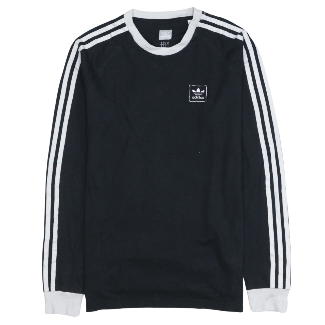 Adidas Men's Black Long Sleeve Crew Neck Casual Top Size S