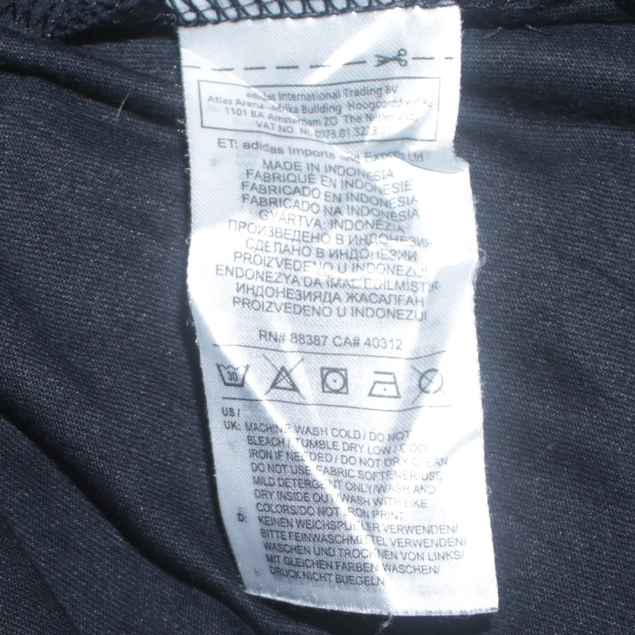 Adidas Men's Black Long Sleeve Crew Neck Casual Top Size S