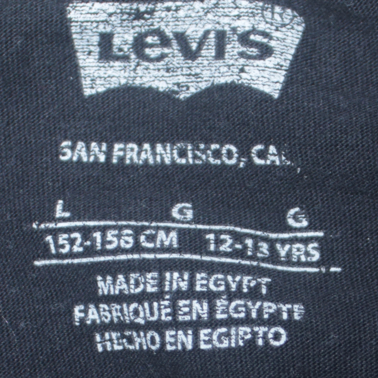Levi's Boys Black 12-13 Years Logo Graphic Cotton T-Shirt