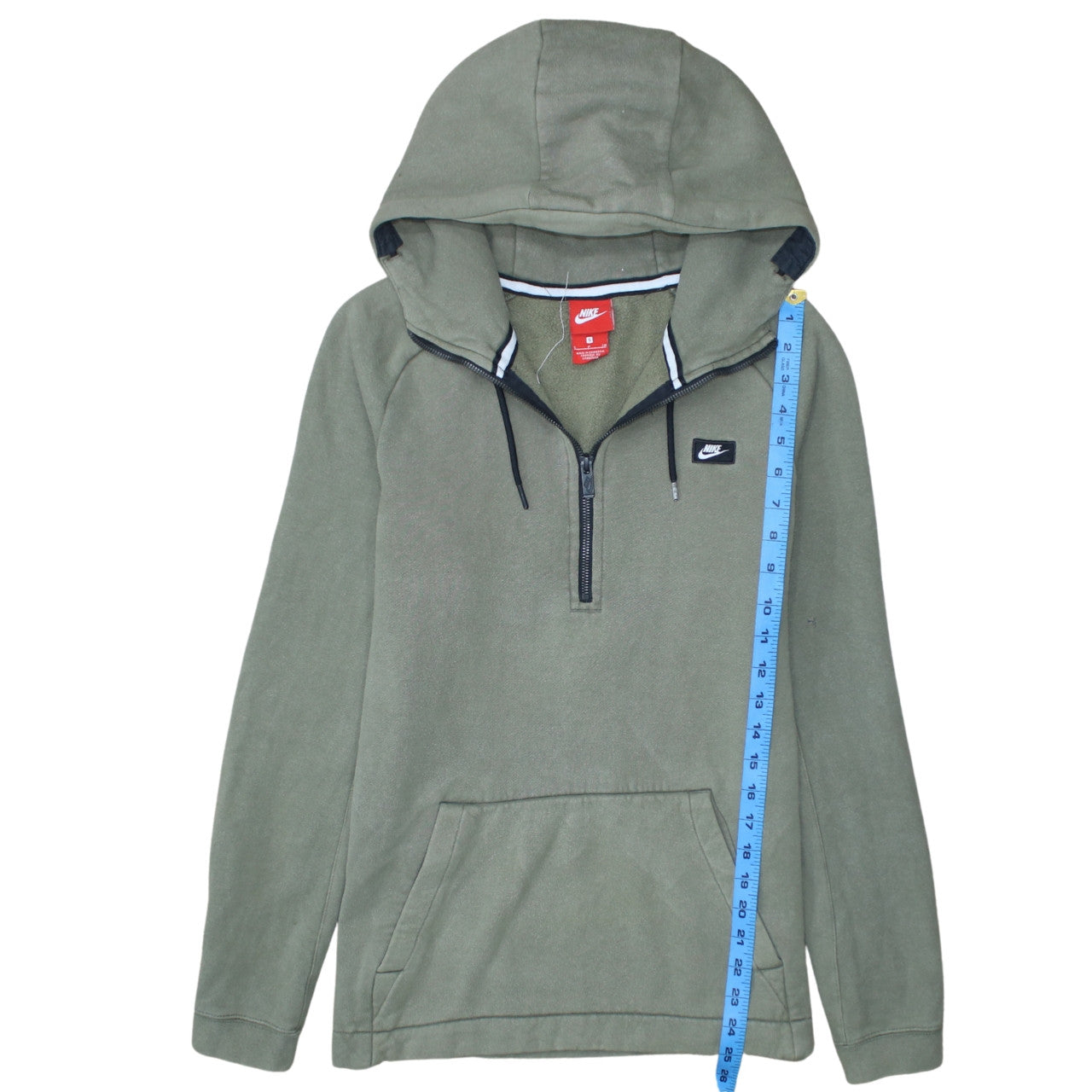 Nike Men’s Green Fleece 1/2 Zip Hoodie Size S Regular Fit