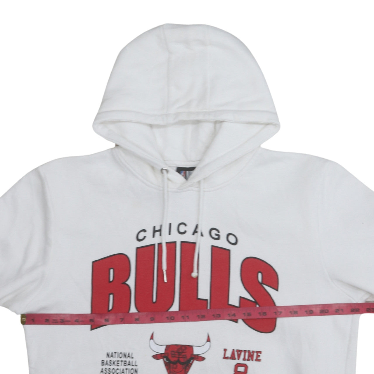 NBA Men’s White Chicago Bulls Hoodie Lavine 8 Logo Size L Pullover