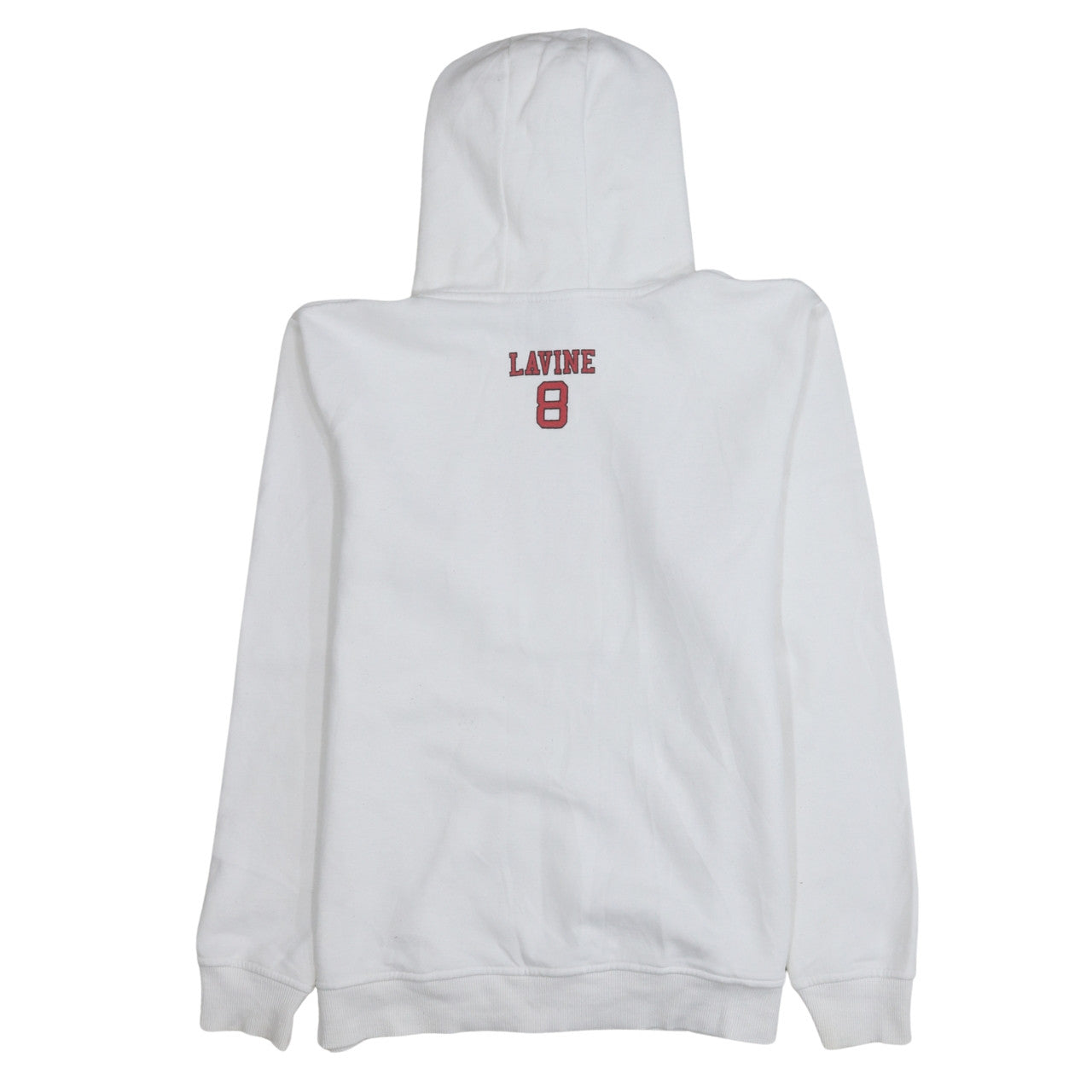NBA Men’s White Chicago Bulls Hoodie Lavine 8 Logo Size L Pullover