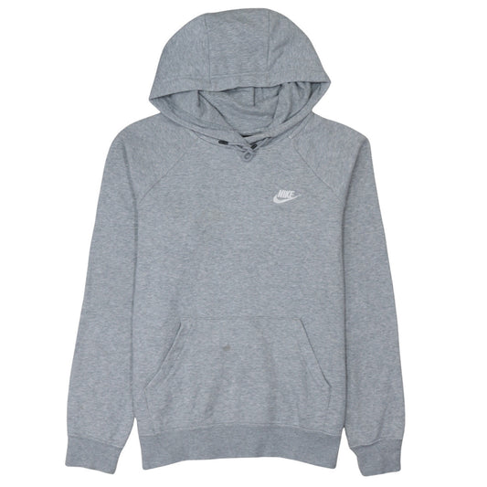Nike Men's Grey Pullover Hoodie Small Logo Regular Fit