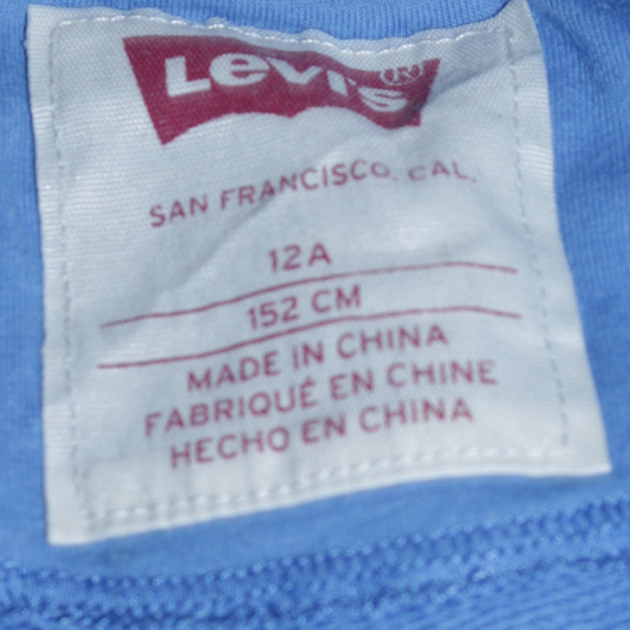 Levi's Boys Blue Crew Neck Pullover Sweatshirt Size 12 Years