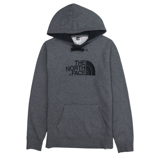 The North Face Womens Grey Pullover Hoodie Medium Cotton Blend