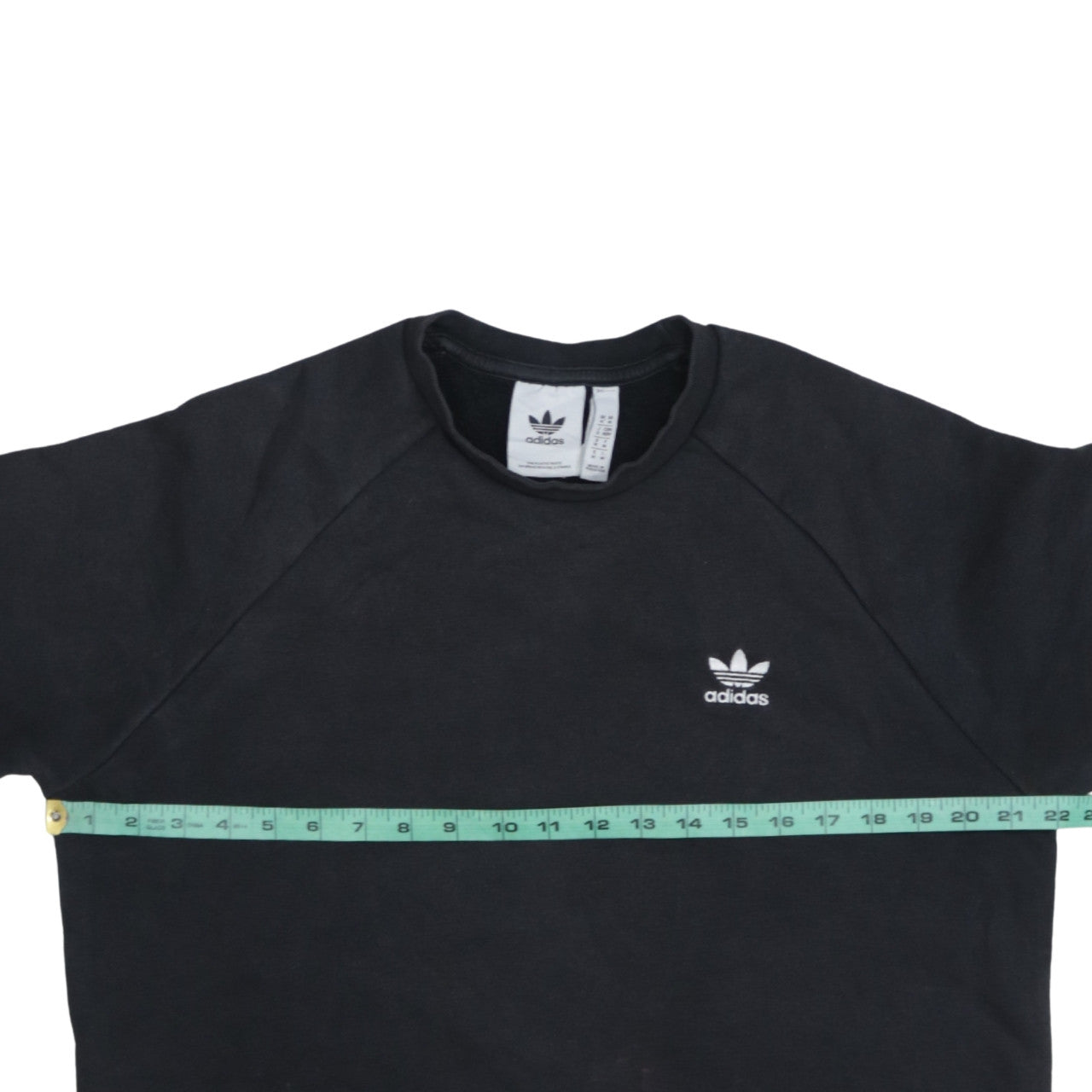 Adidas Mens Black Crew Neck Pullover Sweatshirt Size M