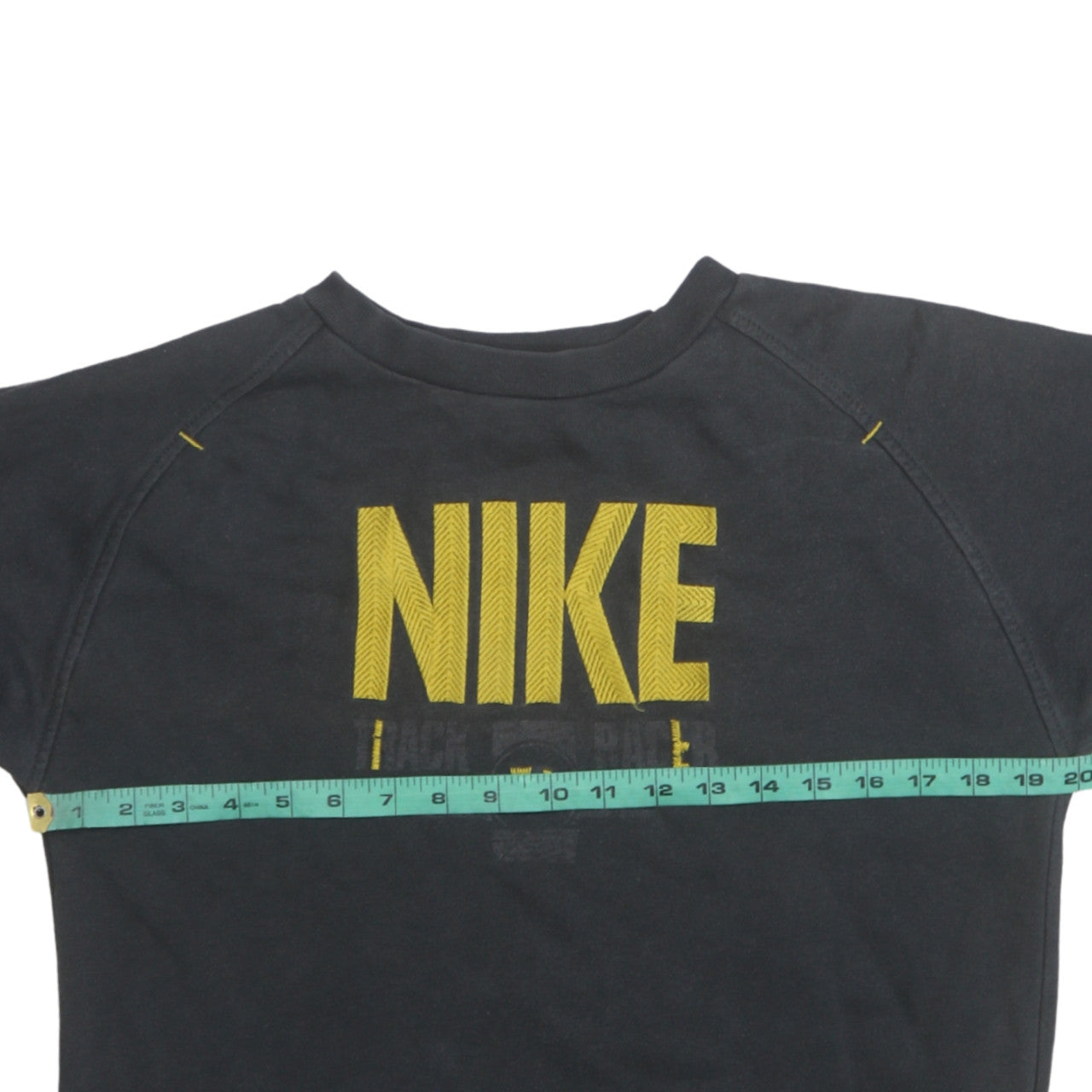 Nike Boys Black Yellow Logo Pullover Sweatshirt L 12-13 Years Cotton Blend