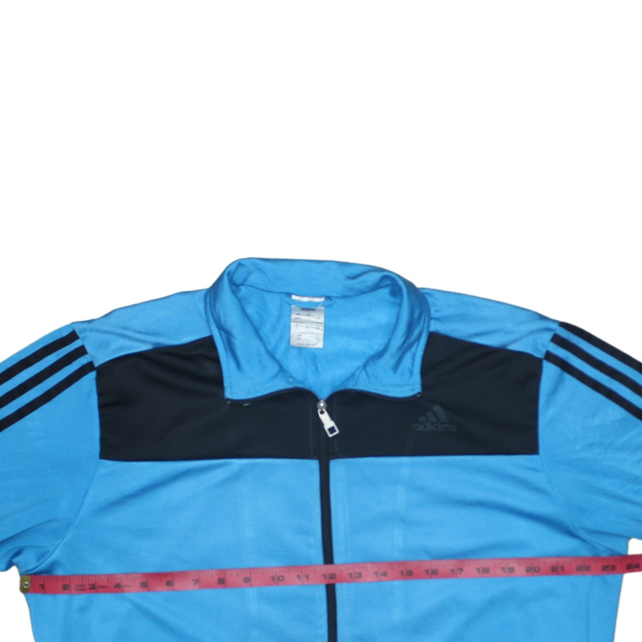 Adidas Men's Blue Track Jacket L Full Zip Colourblock Sportswear