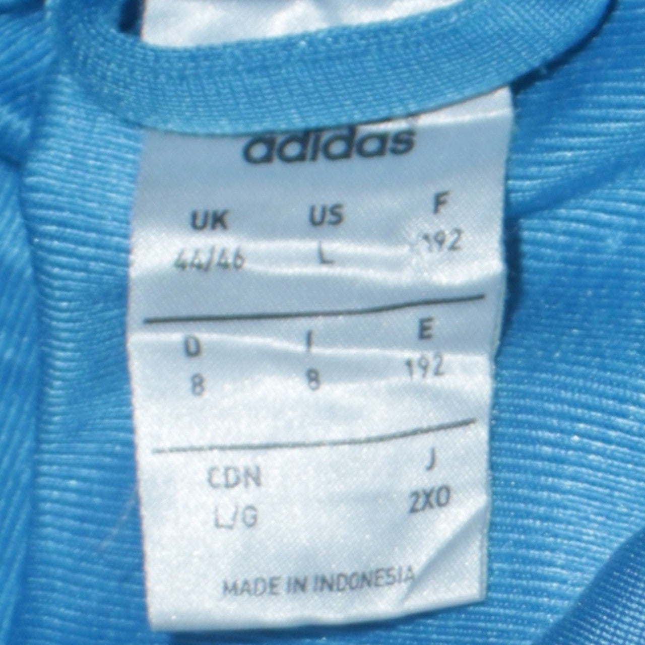 Adidas Men's Blue Track Jacket L Full Zip Colourblock Sportswear