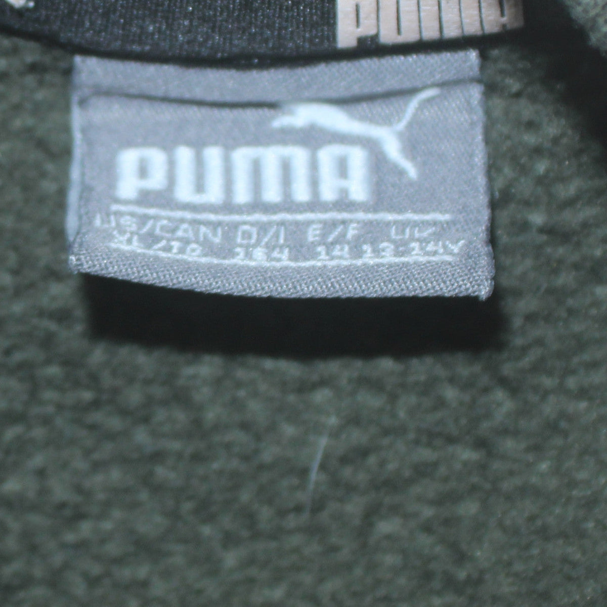 Puma Boys Green Crew Neck Pullover Sweatshirt - Size 14 Years