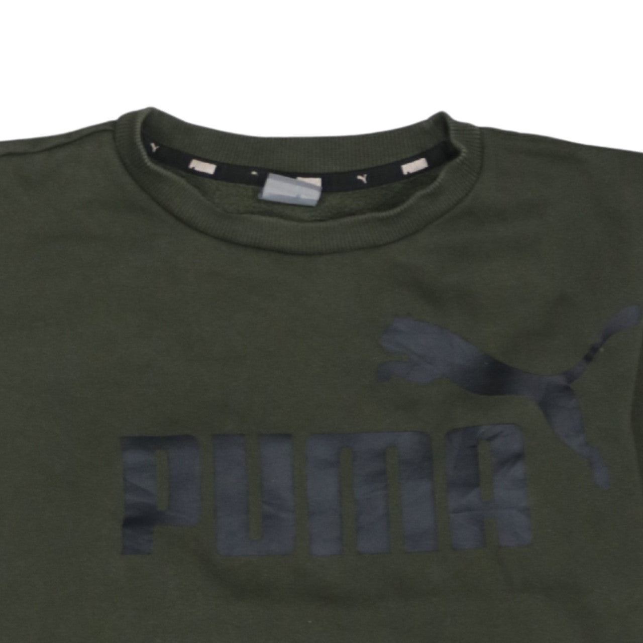Puma Boys Green Crew Neck Pullover Sweatshirt - Size 14 Years
