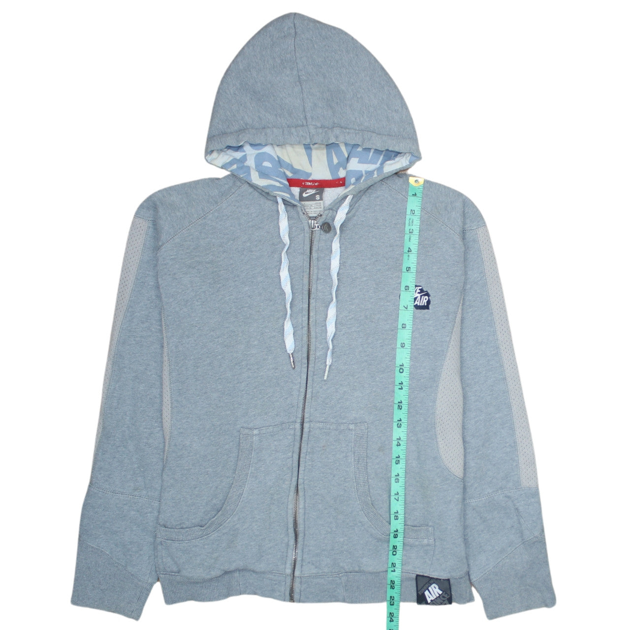 Nike Boys Grey Full Zip Hoodie Small Fleece Sportswear with Logo