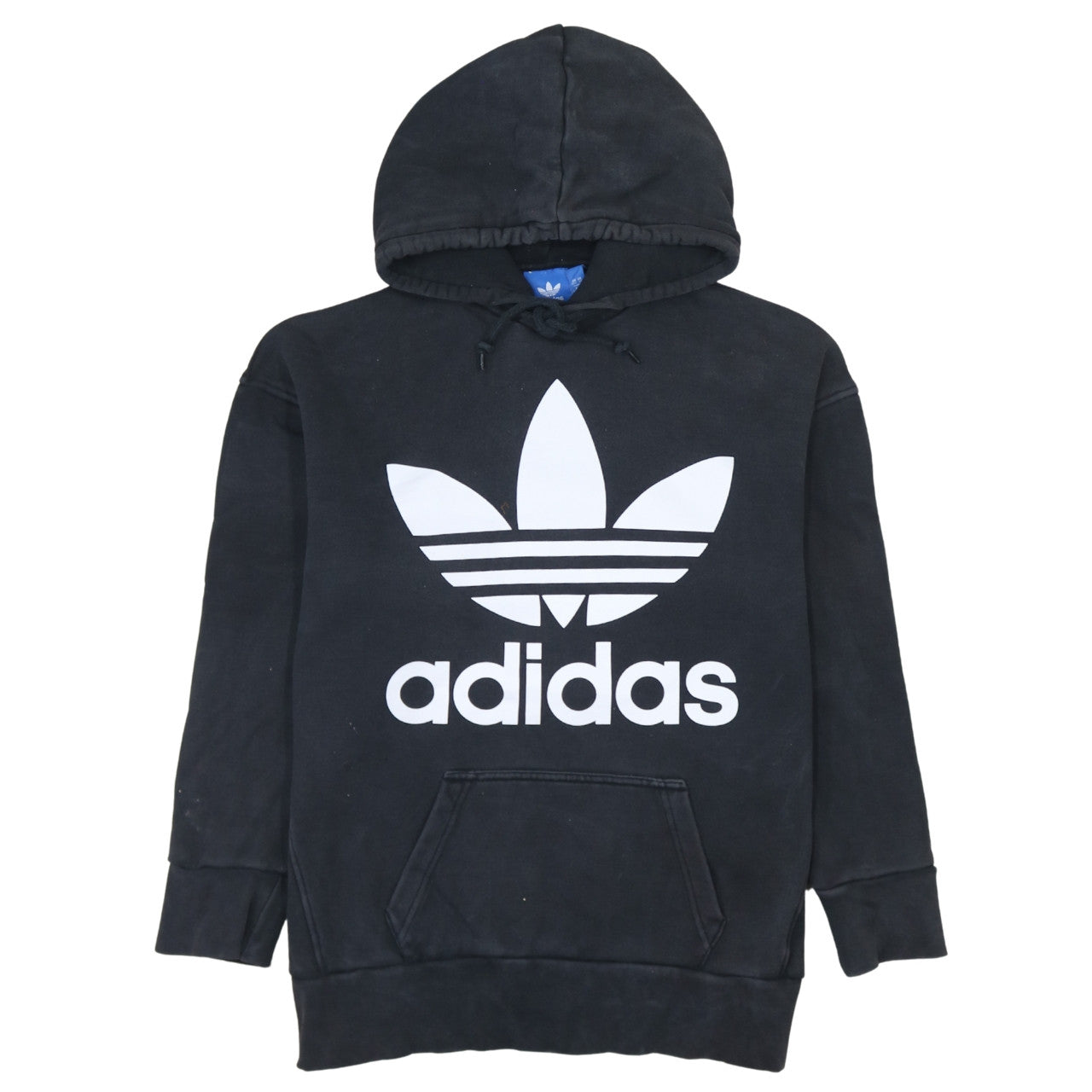 Adidas Men's Black Pullover Hoodie 2XS Logo Fleece Sweatshirt