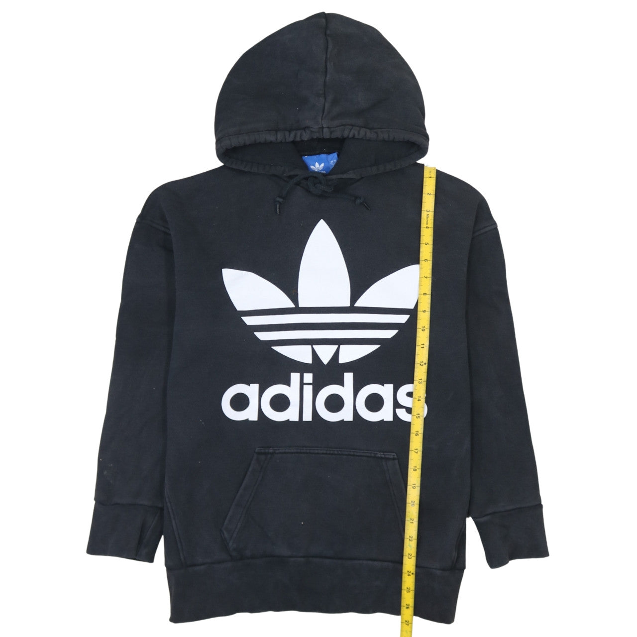 Adidas Men's Black Pullover Hoodie 2XS Logo Fleece Sweatshirt