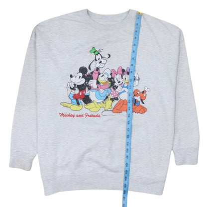 Close-up detail of Primark Disney Women Grey L Sweatshirt Mickey & Friends Pullover