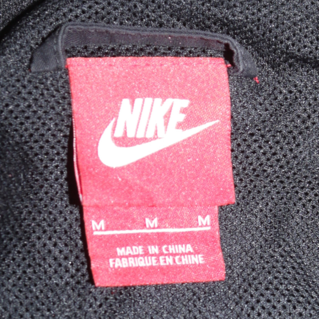 Nike Men’s Black Hooded Anorak Jacket Size M Windproof Lightweight
