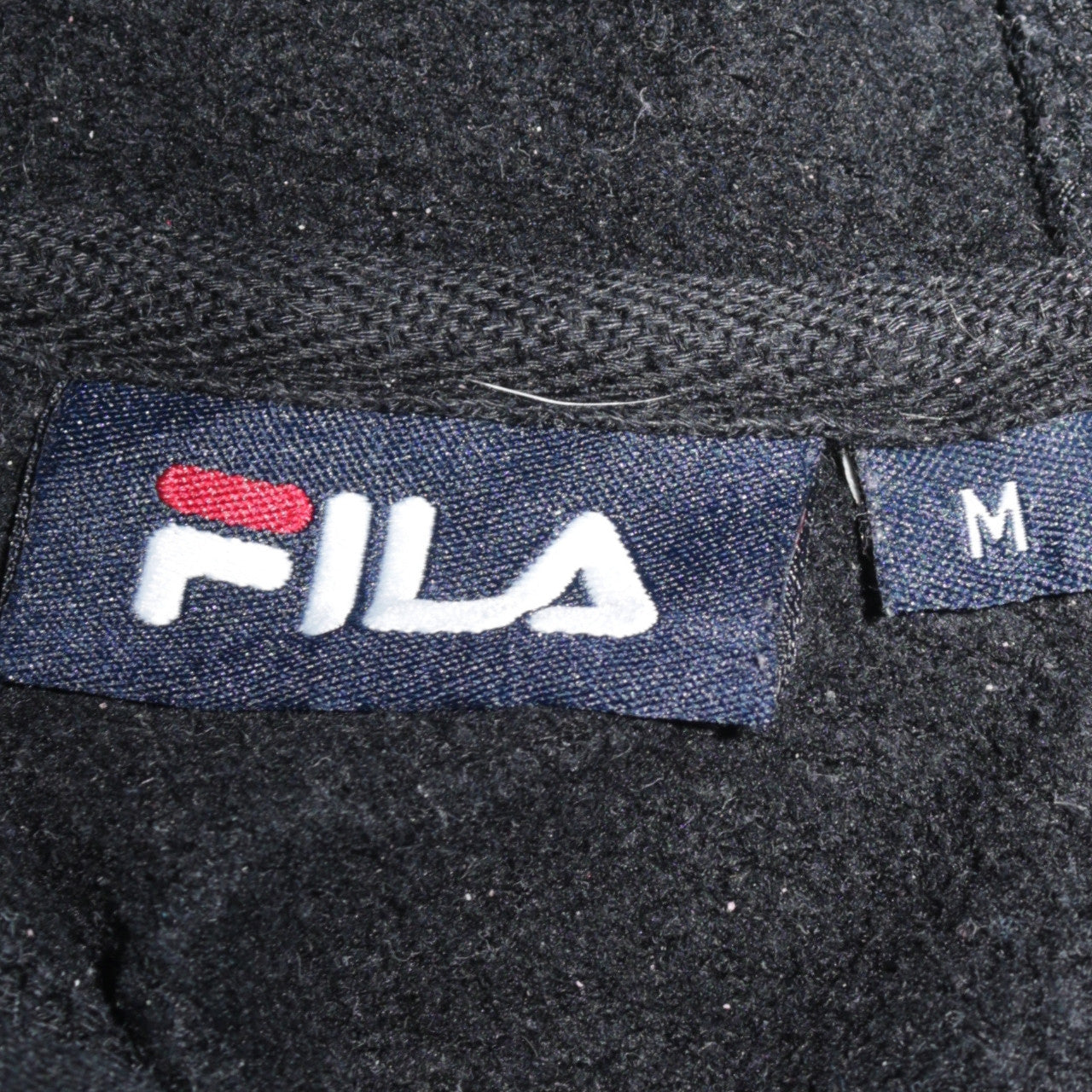FILA Women's Black Pullover Hoodie Medium Logo Sweatshirt