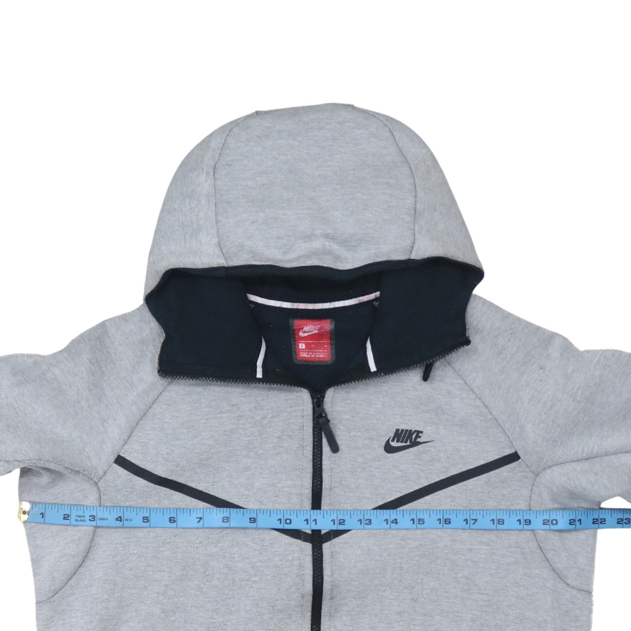 Nike Mens Grey Full Zip Hoodie M Lightweight Sportswear