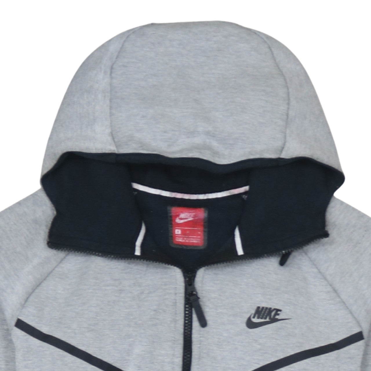 Nike Mens Grey Full Zip Hoodie M Lightweight Sportswear