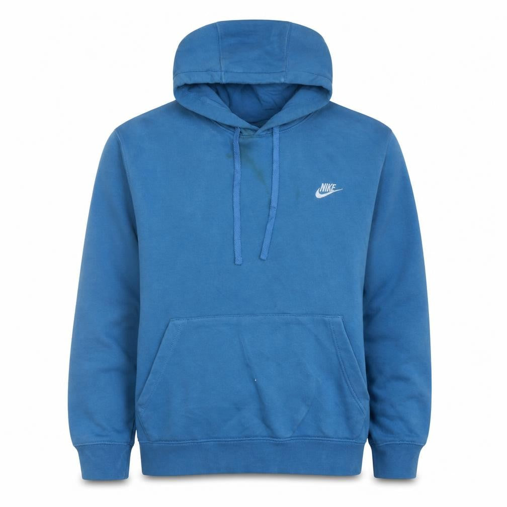 Nike Men's Blue Pullover Hoodie XL Regular Fit Cotton Fleece