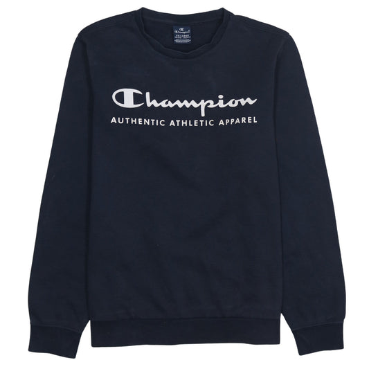 Champion Boys Blue 2XL Pullover Crew Neck Logo Sweatshirt