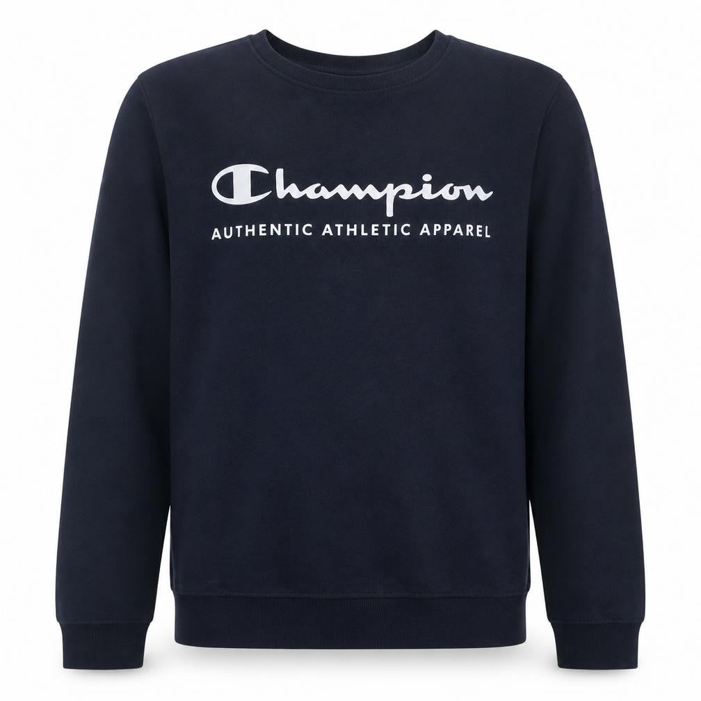 Champion Boys Blue 2XL Pullover Crew Neck Logo Sweatshirt