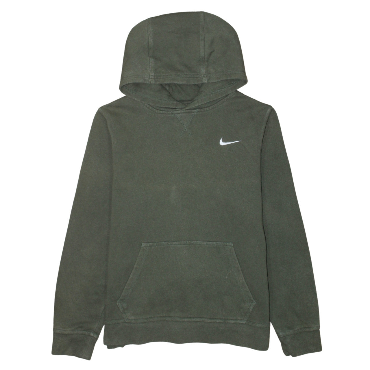 Nike Boys Green Pullover Hoodie XL 13-15 Years Fleece Logo Sweatshirt