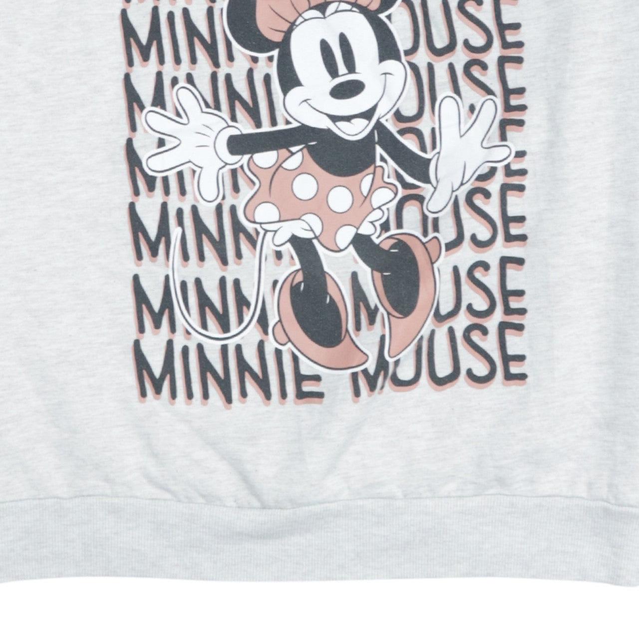 Disney Women Grey Minnie Mouse Sweatshirt L Relaxed Fit