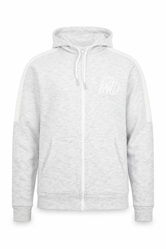 Kings Will Dream Men's Grey Full Zip Hoodie Size S Lightweight Cotton Blend