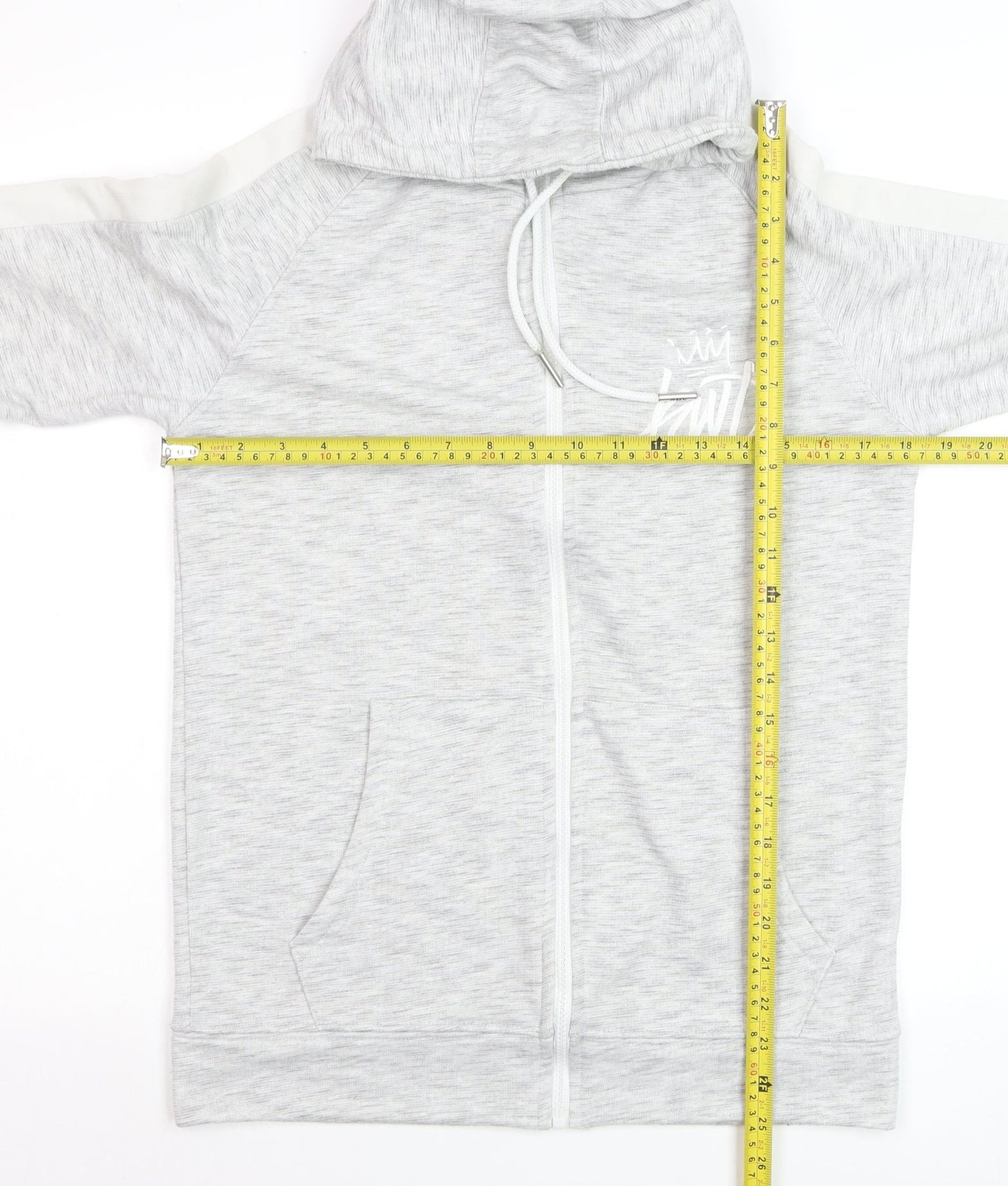 Kings Will Dream Men's Grey Full Zip Hoodie Size S Lightweight Cotton Blend