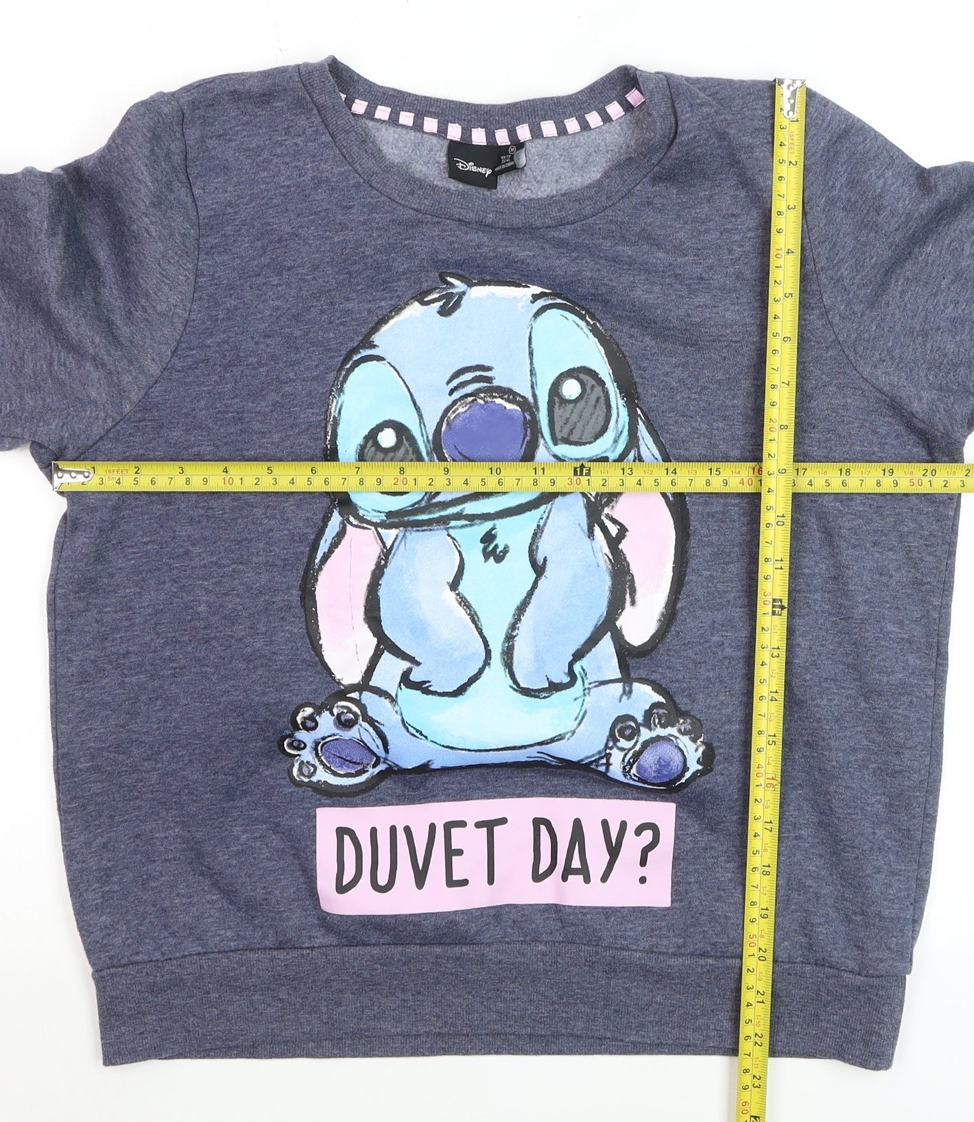 Disney Boys Blue Stitch Sweatshirt Medium Pullover Graphic Print