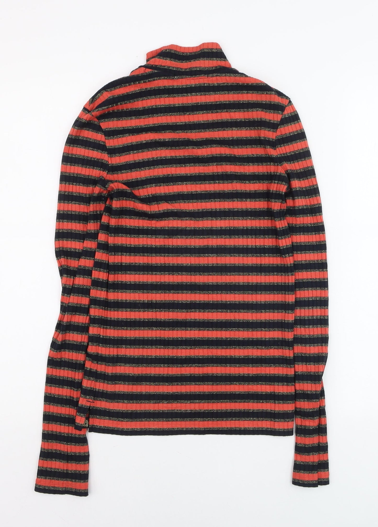 Maison Scotch Women's Multicoloured Striped Long Sleeve Knit Top XS