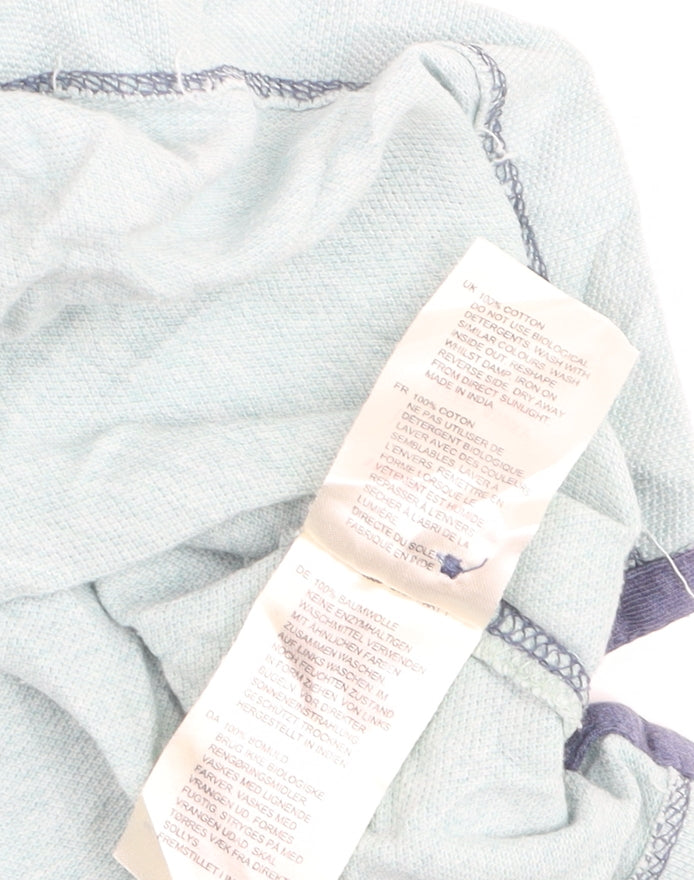 White Stuff Men's Blue Cotton Polo Shirt Size S Casual Summer Top