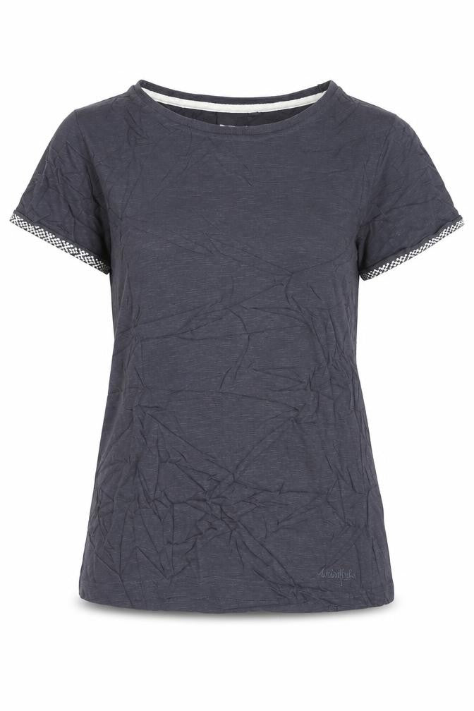 Weird Fish Womens Blue Size 8 Cotton Short Sleeve T-Shirt