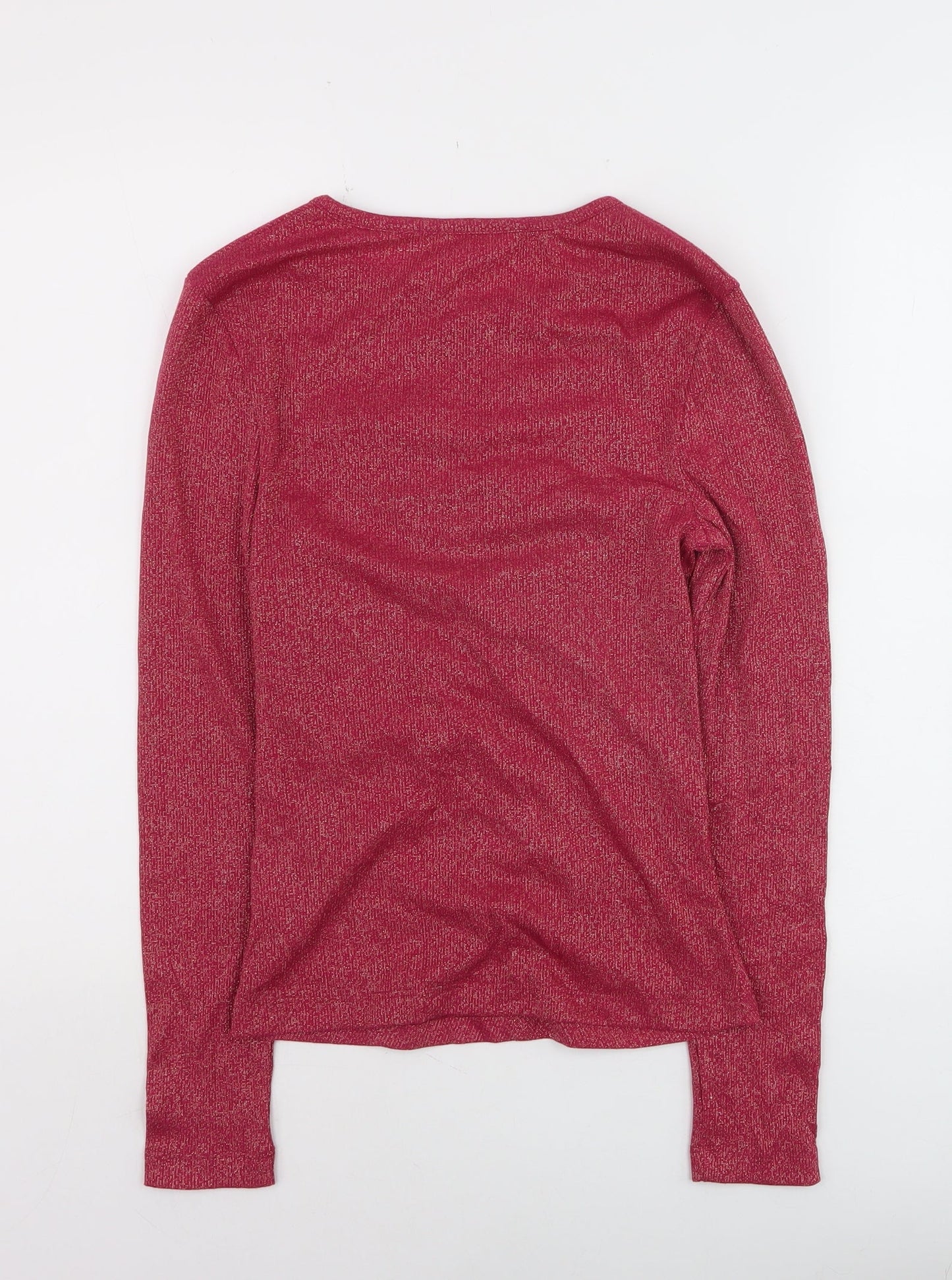 Marks and Spencer Per Una Women’s Pink Size 8 Ruched Knit Jumper