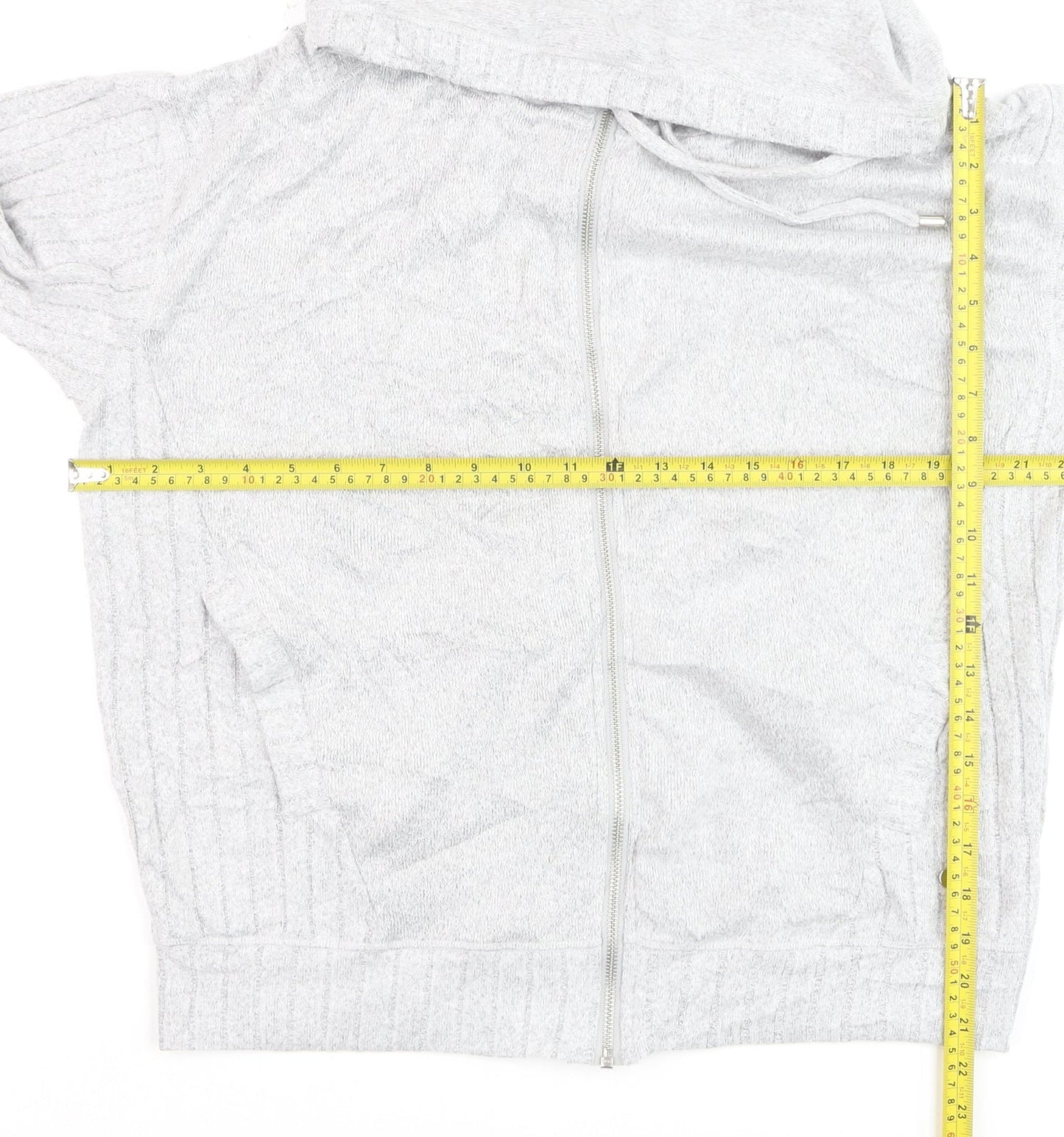 Next Women’s Grey Full Zip Hooded Sweatshirt Size 10