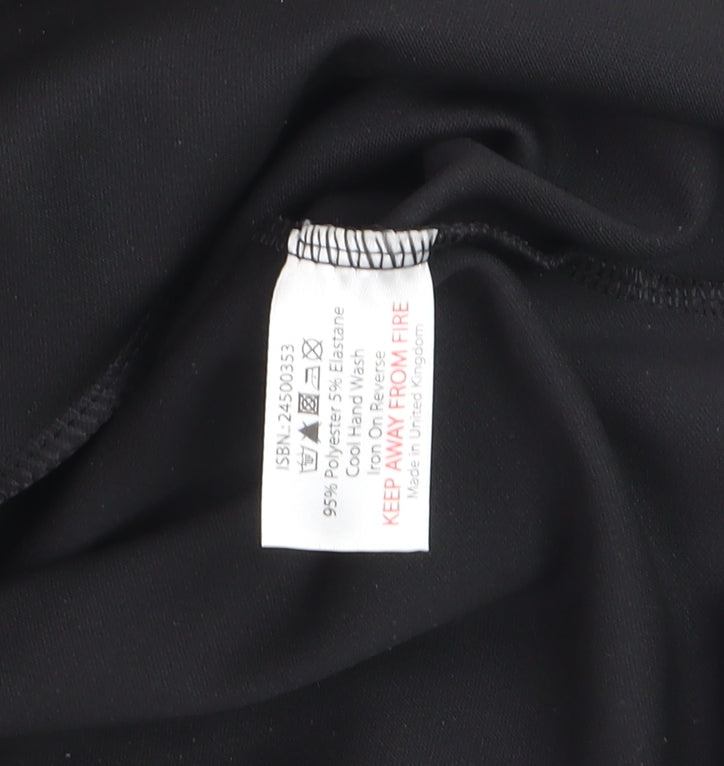 Mystify Womens Black Size 16 Sheath Flute Hem Dress