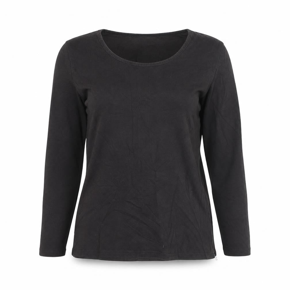 Hobbs Women's Black Long Sleeve Basic Cotton Stretch Top Size S