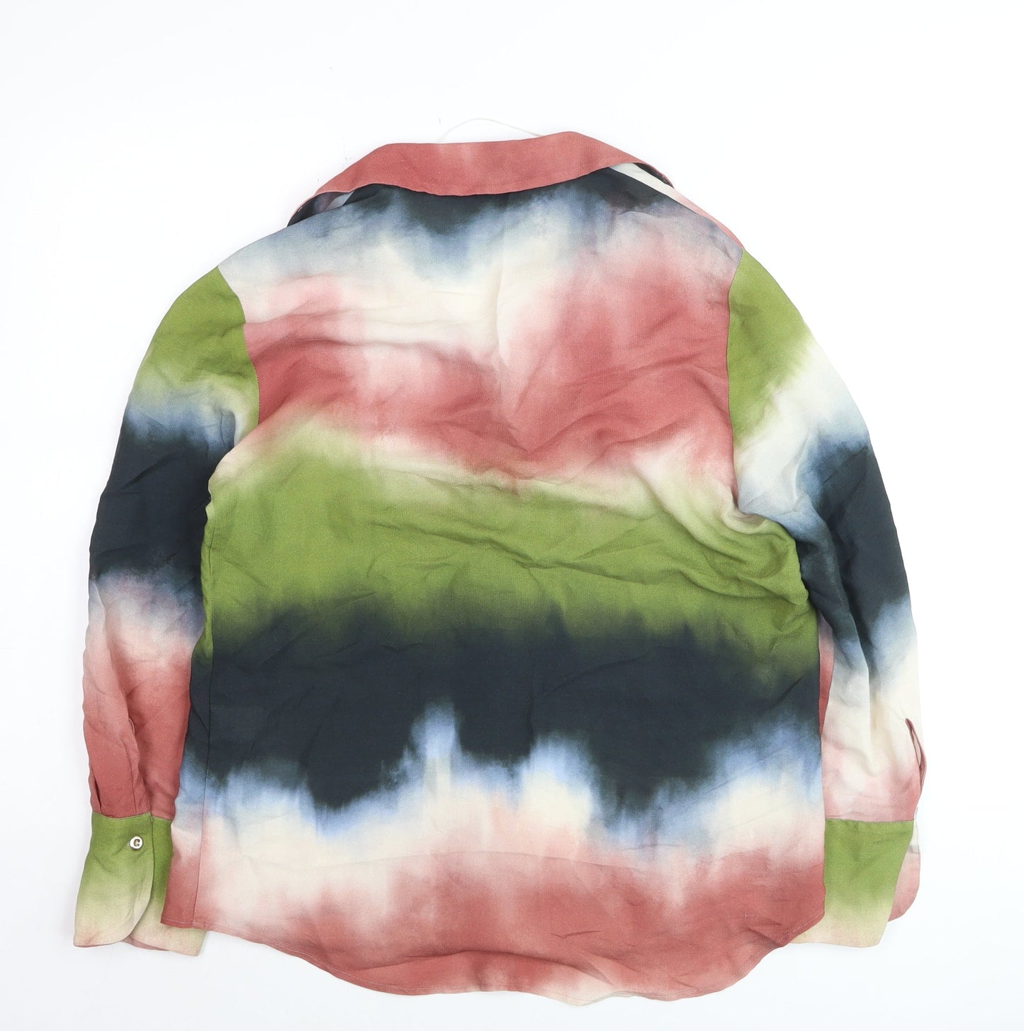 Zara Womens Multicoloured XS Button-Up Long Sleeve Shirt