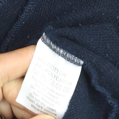 Help for Heroes Womens Navy 1/2 Zip Sweatshirt Size 10 Cotton Blend