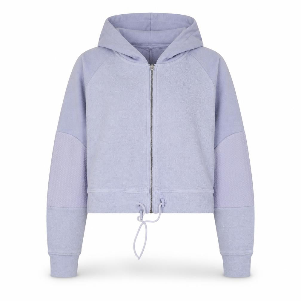 Gymshark Women Lavender Full Zip Hoodie Size L Cotton Blend Pullover