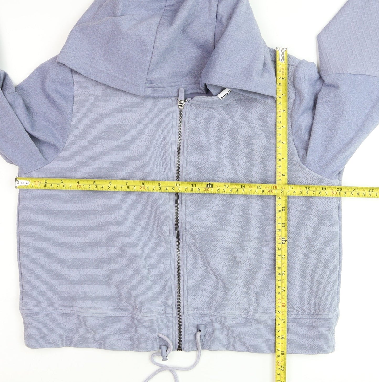 Gymshark Women Lavender Full Zip Hoodie Size L Cotton Blend Pullover