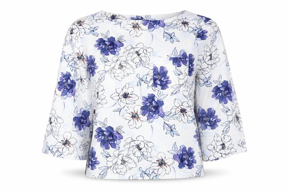 Marks & Spencer Women’s Blue Floral Tunic Blouse Size 10