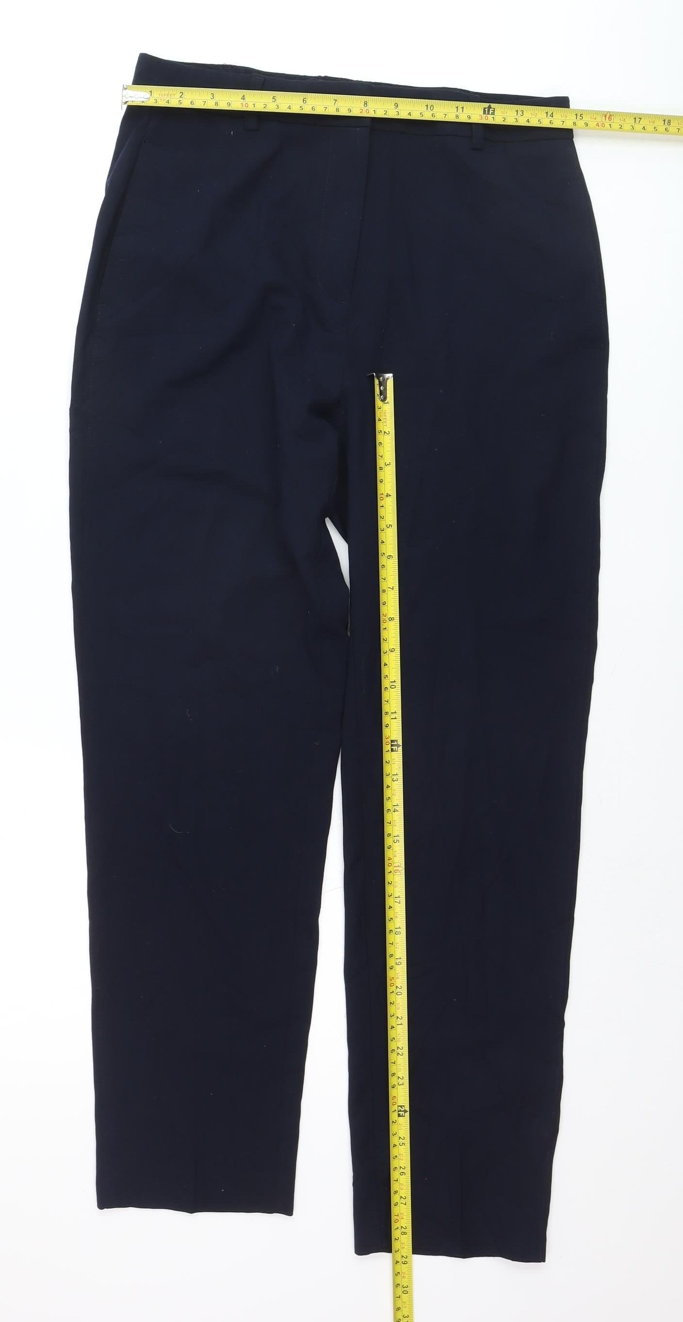 Marks and Spencer Women’s Black Regular Fit Stretch Work Trousers Size 10